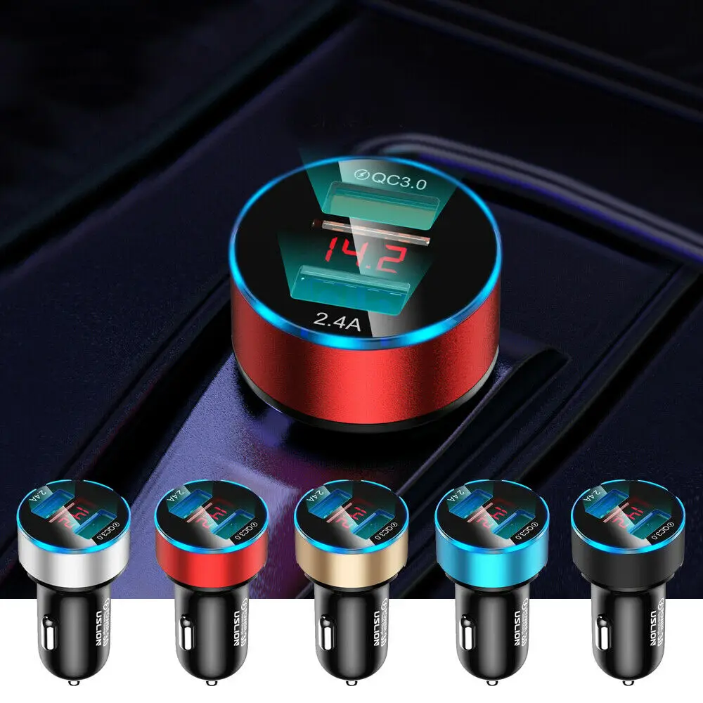 1 шт. USLION QC 3,0 Двойные USB-порты автомобильный телефон Быстрая зарядка Зажигалка светодиодный цифровой вольтметр адаптер 12 В/24 В для сотового т...
1 шт. USLION QC 3,0 Двойные USB-порты автомобильный телефон Быстрая зарядка Зажигалка светодиодный цифровой вольтметр адаптер 12 В/24 В для сотового т...