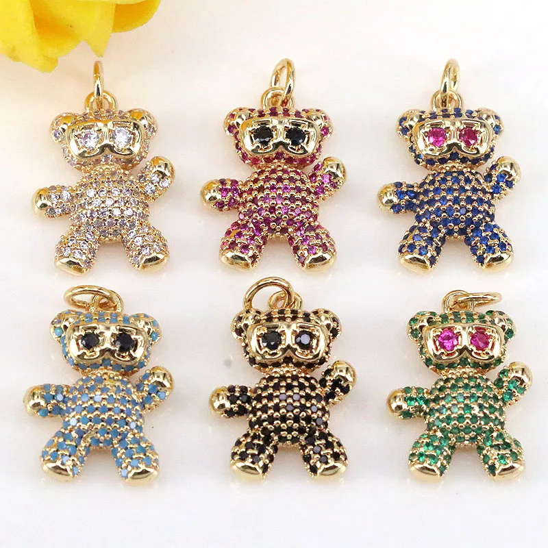 5Pcs,Gold Plated Bear Charm Pendant, Cute CZ Pave Bear Animal Charm,Zircon Pendant Jewelry Making
5Pcs,Gold Plated Bear Charm Pendant, Cute CZ Pave Bear Animal Charm,Zircon Pendant Jewelry Making