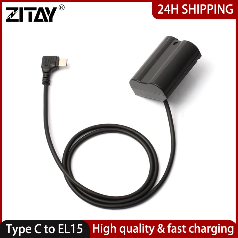 ZITAY Type C to EN-EL15 Camera Dummy Battery for Nikon Z5 Z6 Z7 Z6II Z7II D500 D610 D750 D780 D800 D810 D850 D7000 Battery
ZITAY Type C to EN-EL15 Camera Dummy Battery for Nikon Z5 Z6 Z7 Z6II Z7II D500 D610 D750 D780 D800 D810 D850 D7000 Battery