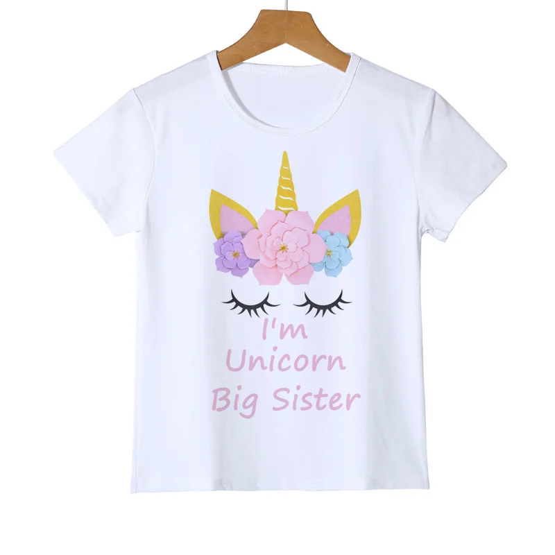 Unicorn Girls Big Sister Short Sleeve Cartoon Print Baby Boys Clothes Big Brother Letter Print T shirt Dinosaur Tops Tees
Unicorn Girls Big Sister Short Sleeve Cartoon Print Baby Boys Clothes Big Brother Letter Print T shirt Dinosaur Tops Tees