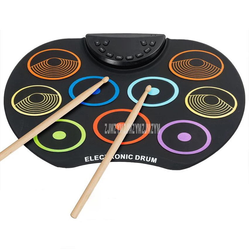 Portable Mini Digital Electronic Drum Kit 9 Drum Pads Silicone Roll-Up Drum Set With Drumsticks Foot Pedal for Beginner Kids
Portable Mini Digital Electronic Drum Kit 9 Drum Pads Silicone Roll-Up Drum Set With Drumsticks Foot Pedal for Beginner Kids