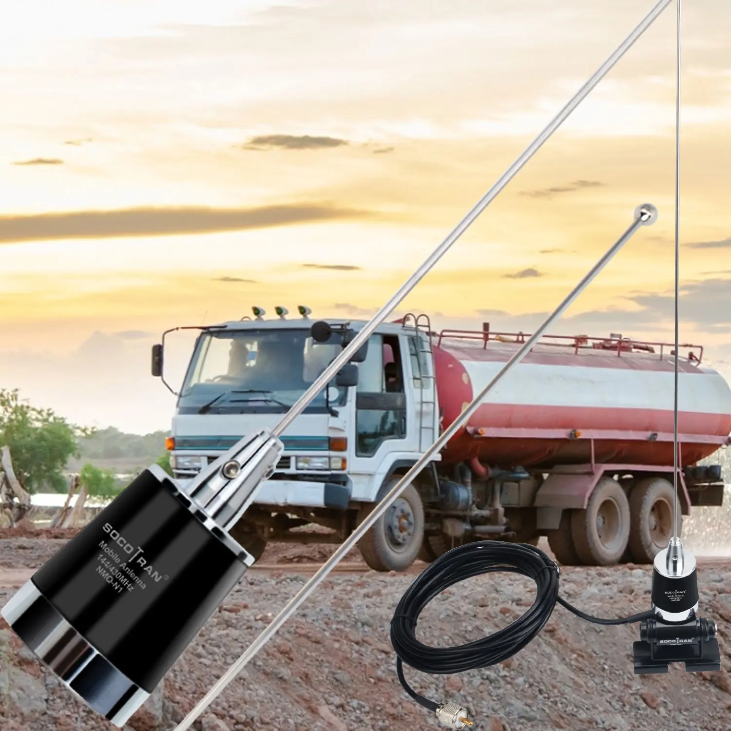 Socotran Dual band 144/430MHz NMO vehicle antenna car roof NMO whip antenna 2.15db 3.5dB 52cm 50W mobile Radio Car Antenna
Socotran Dual band 144/430MHz NMO vehicle antenna car roof NMO whip antenna 2.15db 3.5dB 52cm 50W mobile Radio Car Antenna