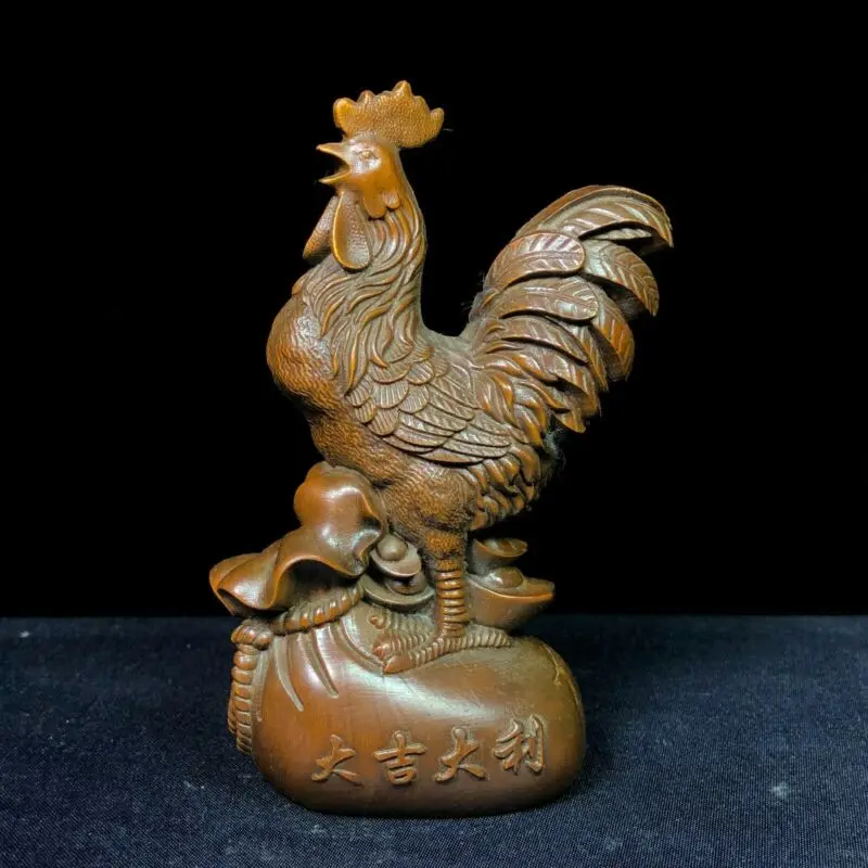 Japanese Netsuke Vintage Old Boxwood Collectible Fortune Rooster Ornament Statue
Japanese Netsuke Vintage Old Boxwood Collectible Fortune Rooster Ornament Statue
