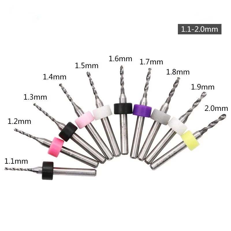 10pcs 1.2mm-3.175mm Carbied PCB Mini Drill Bit For Print Circuit Board Drilling Shank PCB Drill Bit Set
10pcs 1.2mm-3.175mm Carbied PCB Mini Drill Bit For Print Circuit Board Drilling Shank PCB Drill Bit Set