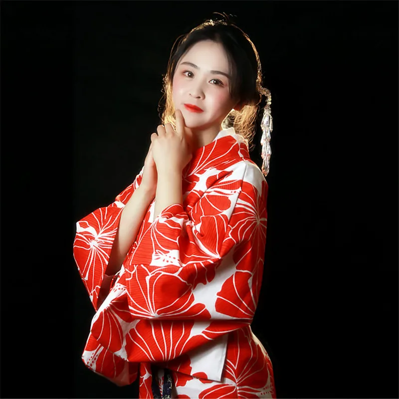 2022 Japanese Style Women's Kimono Hibiscus Dress Long Sleeve Print Belt Bow Designslim Maxi Robe Yukata Lacing Sweet 2 Colors
2022 Japanese Style Women's Kimono Hibiscus Dress Long Sleeve Print Belt Bow Designslim Maxi Robe Yukata Lacing Sweet 2 Colors