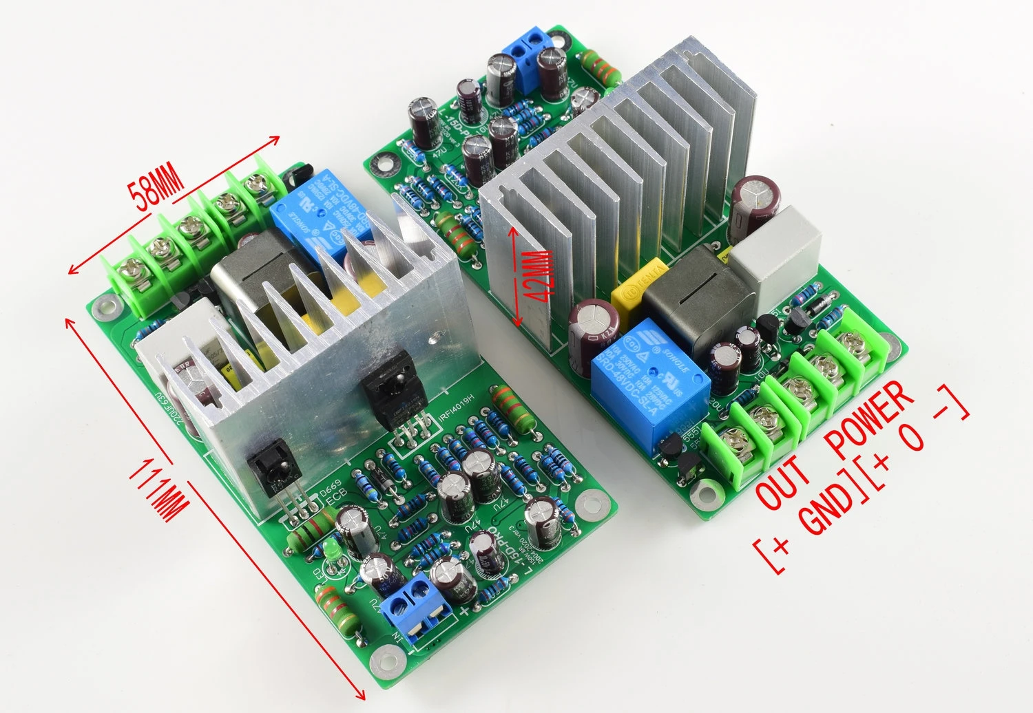 LJM L15D-PRO IRS2092S Class D 300W Digital Sound Amplifier with Relay Protection, DIY kit/finished board
LJM L15D-PRO IRS2092S Class D 300W Digital Sound Amplifier with Relay Protection, DIY kit/finished board