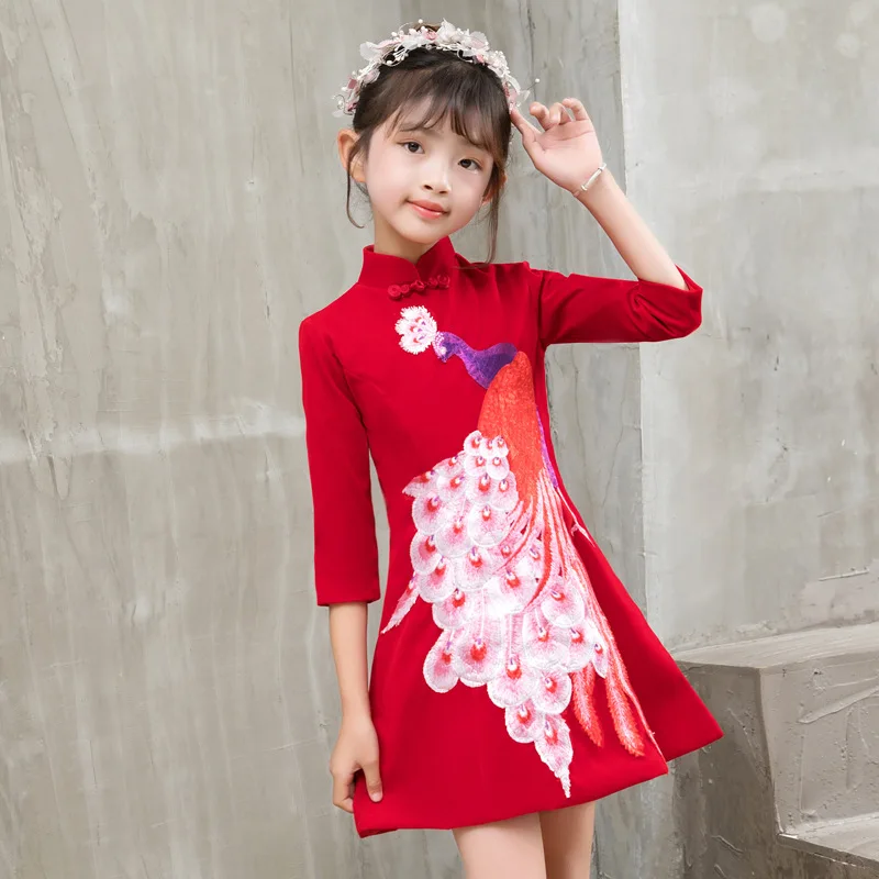 Cute Flower Girls Dresses kids Embroider Cheongsam Dresses Girls Baby Elegant Clothes Traditional Chinese New Year Clothes
Cute Flower Girls Dresses kids Embroider Cheongsam Dresses Girls Baby Elegant Clothes Traditional Chinese New Year Clothes