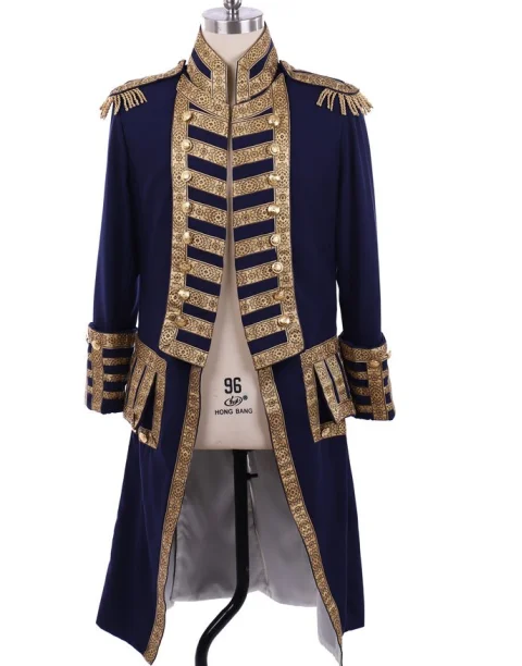 18th Century Mens Royal Military Medieval Uniform Jacket Costume Colonial Tuxedo Hamilton Coat George Washington
18th Century Mens Royal Military Medieval Uniform Jacket Costume Colonial Tuxedo Hamilton Coat George Washington