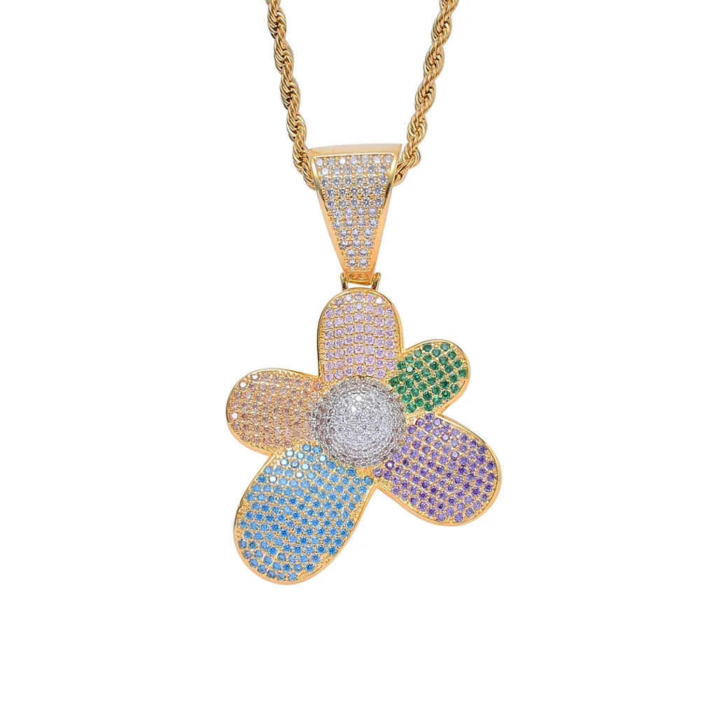 Пять цветов Цветы Iced Out Bling Подвеска Ожерелье Mirco Pave Зубец Установка Мужчины Женщины Мужчины Мода Хип-Хоп Ювелирные Изделия BP114
Пять цветов Цветы Iced Out Bling Подвеска Ожерелье Mirco Pave Зубец Установка Мужчины Женщины Мужчины Мода Хип-Хоп Ювелирные Изделия BP114