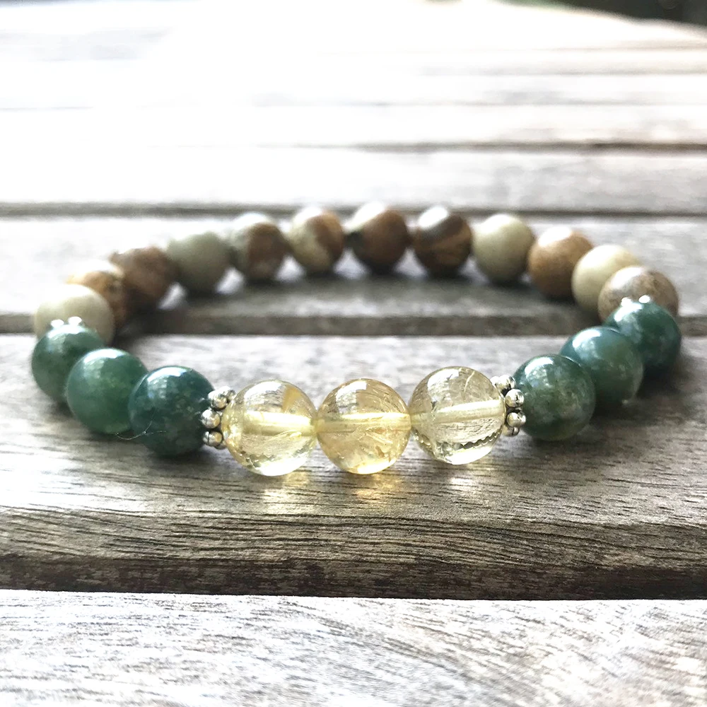 MG0917 8 MM Picture Jasper Bracelet Yellow Crystal Citrine Bracelet High Quality Moss Agate Chakra Meditation Jewelry
MG0917 8 MM Picture Jasper Bracelet Yellow Crystal Citrine Bracelet High Quality Moss Agate Chakra Meditation Jewelry