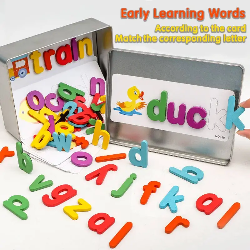 52pcs Magnetic Alphabet Building Block Card Scrabble Game Early Learning English Cognitive Card Children's Toy Christmas Gift
52pcs Magnetic Alphabet Building Block Card Scrabble Game Early Learning English Cognitive Card Children's Toy Christmas Gift