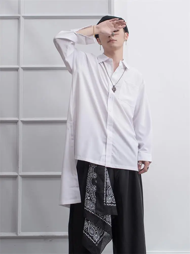 Men's casual shirt Korean fashion handsome casual long sleeve casual style before short after long design shirt
Men's casual shirt Korean fashion handsome casual long sleeve casual style before short after long design shirt