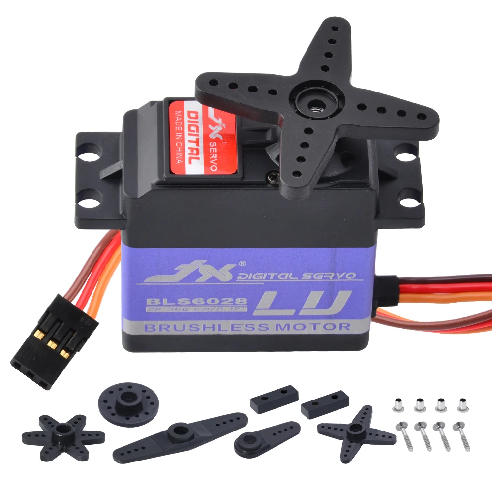 JX BLS-6028 28kg High Torque Metal Tooth Digital Brushless Servo For RC Car RC Drone Aircraft Parts
JX BLS-6028 28kg High Torque Metal Tooth Digital Brushless Servo For RC Car RC Drone Aircraft Parts