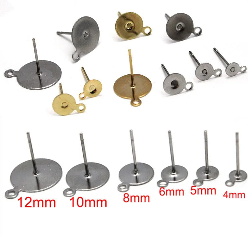 50PCS Stainless Steel Earring Studs Blank Post Base Pins With Loops Connectors Earring Findings For DIY Jewelry Making Supplies
50PCS Stainless Steel Earring Studs Blank Post Base Pins With Loops Connectors Earring Findings For DIY Jewelry Making Supplies
