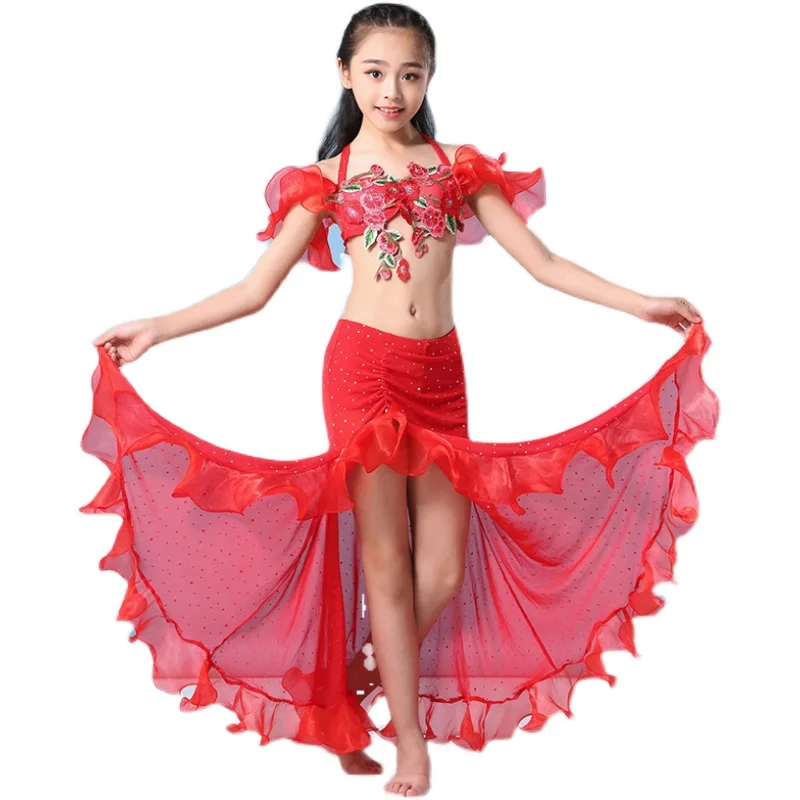 Children's Belly Dance Costumes Bra Tops Skirt Set Dance Performance Costumes Long Skirt Suit Female Children's Practice Clothes
Children's Belly Dance Costumes Bra Tops Skirt Set Dance Performance Costumes Long Skirt Suit Female Children's Practice Clothes