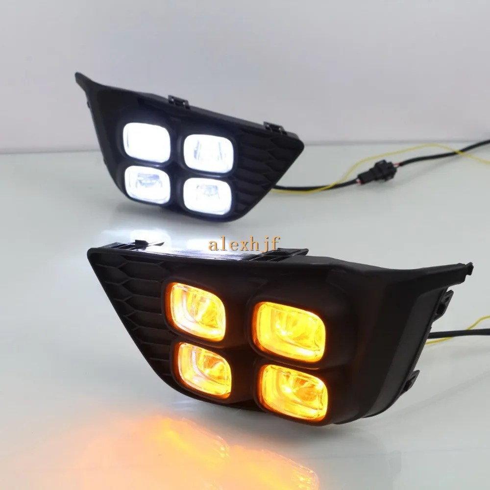 July King LED Daytime Running Lights DRL Compatible for Honda Fit Jazz 2014-2017, 12W 6000K 4LEDs Fog Lamp + Yellow Turn Signals
July King LED Daytime Running Lights DRL Compatible for Honda Fit Jazz 2014-2017, 12W 6000K 4LEDs Fog Lamp + Yellow Turn Signals
