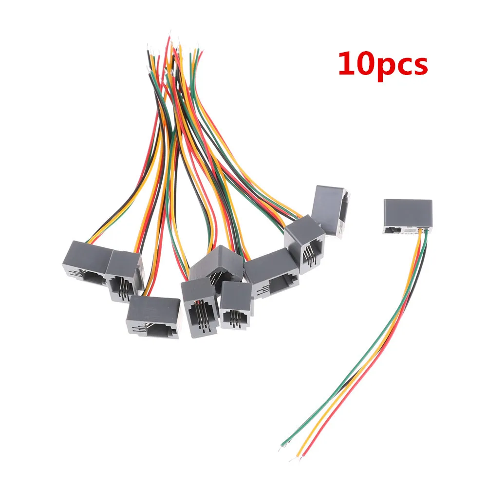 10 Pcs/lot 616E 4P4C RJ11 Female Telephone Connector Adapter 4 Wires 8cm Wholesale
10 Pcs/lot 616E 4P4C RJ11 Female Telephone Connector Adapter 4 Wires 8cm Wholesale