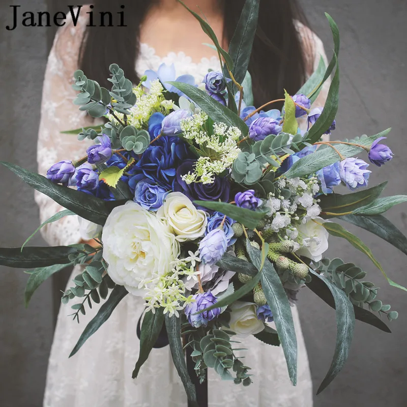 JaneVini New Elegant Blue White Bridal Bouquets Wedding Bridesmaid Flowers Artificial Silk Rose Fake Bouquet Wedding Accessories
JaneVini New Elegant Blue White Bridal Bouquets Wedding Bridesmaid Flowers Artificial Silk Rose Fake Bouquet Wedding Accessories