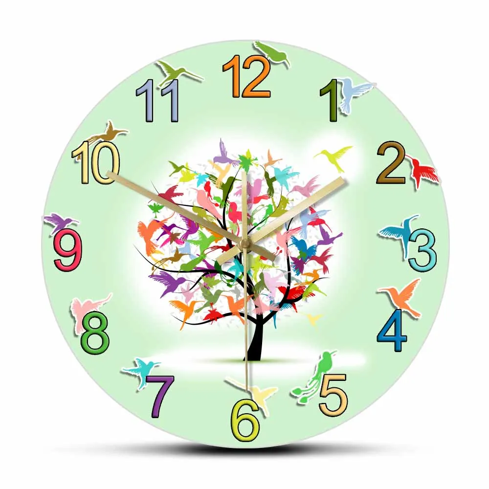 Colorful Spring Tree Quiet Sweep Quartz Wall Clock Nature Lover Home Decor Clock Hummingbirds Tree Inspired Artwork Wall Watch
Colorful Spring Tree Quiet Sweep Quartz Wall Clock Nature Lover Home Decor Clock Hummingbirds Tree Inspired Artwork Wall Watch