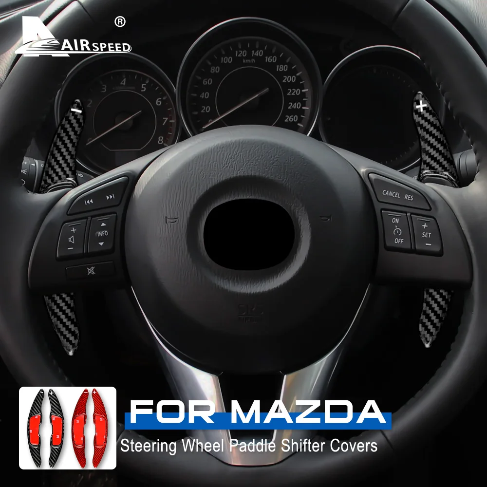 AIRSPEED Carbon Fiber for Mazda 3 Axela CX-5 MX-5 IV Mazda 6 Accessories Interior Trim Car Steering Wheel Extension Paddle Cover
AIRSPEED Carbon Fiber for Mazda 3 Axela CX-5 MX-5 IV Mazda 6 Accessories Interior Trim Car Steering Wheel Extension Paddle Cover