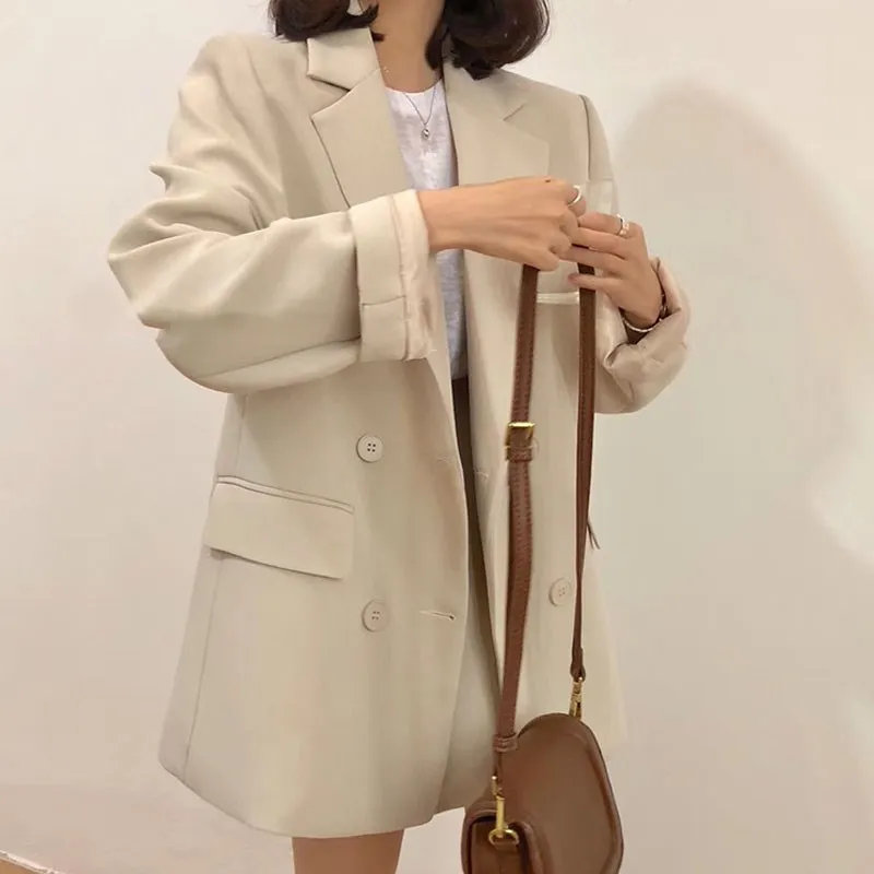 Ladies Skirt Suits Double Breasted Jackets High Waist A-Line Mini Skirts Elegant Women 2 Pieces Blazer Sets
Ladies Skirt Suits Double Breasted Jackets High Waist A-Line Mini Skirts Elegant Women 2 Pieces Blazer Sets