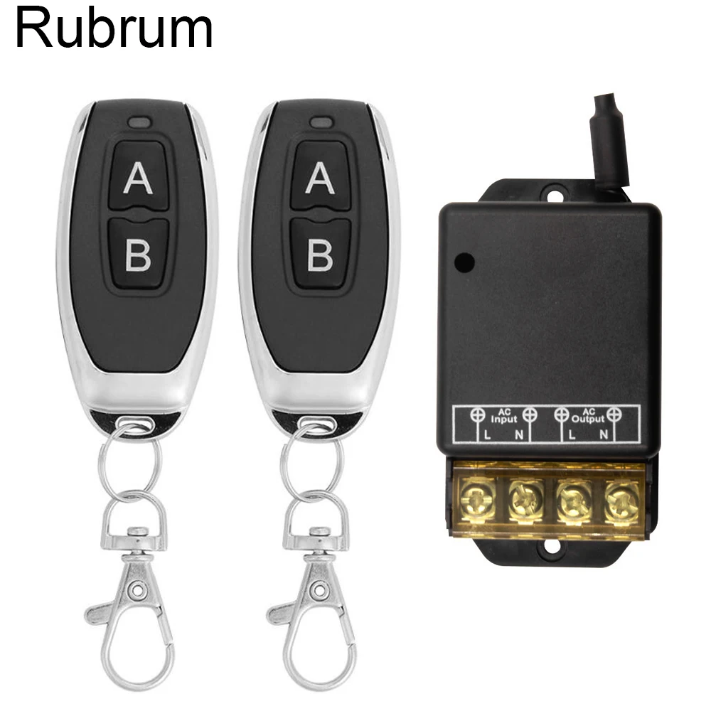 Rubrum 433 MHz AC 220V 30A Remote Control Switch Water Pump Motor LED Remote Control Transmitter For Electric Appliance Fan
Rubrum 433 MHz AC 220V 30A Remote Control Switch Water Pump Motor LED Remote Control Transmitter For Electric Appliance Fan
