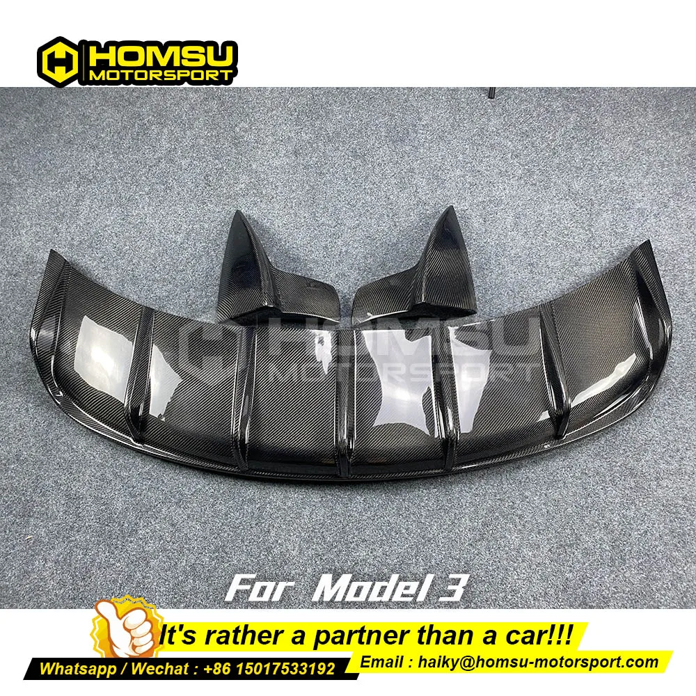 High quality RZ style body kit for model 3 Carbon Fiber Rear Diffuser for Model 3 2016-2019 for Tesla Model 3 body kit face
High quality RZ style body kit for model 3 Carbon Fiber Rear Diffuser for Model 3 2016-2019 for Tesla Model 3 body kit face