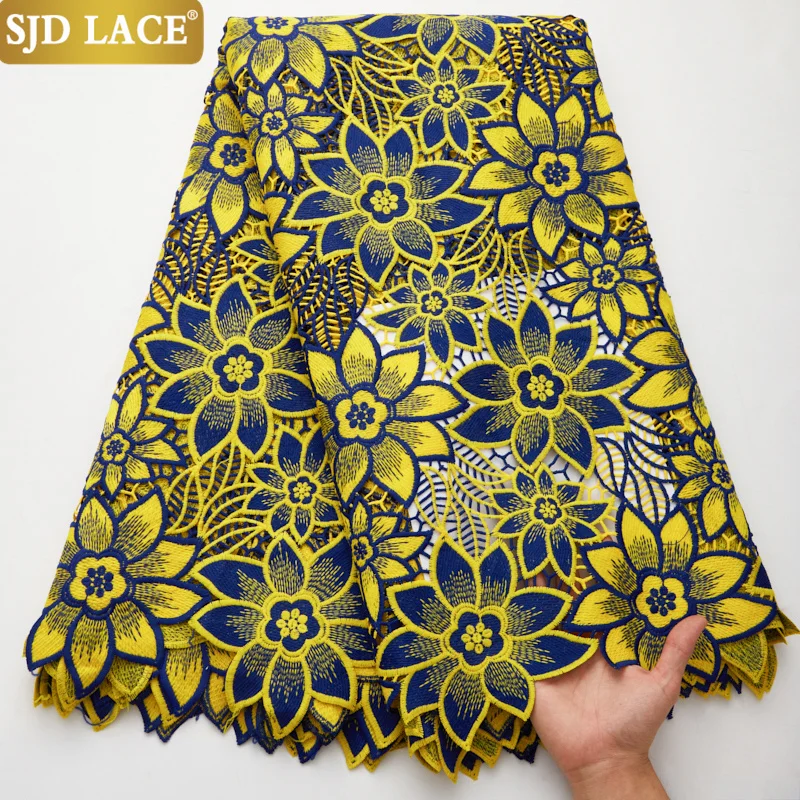 SJD LACE African Lace Fabric 2022Latest Wedding Material High Quality Water Soluble Guipure Cord Lace Sky Bule Embroidery A2650
SJD LACE African Lace Fabric 2022Latest Wedding Material High Quality Water Soluble Guipure Cord Lace Sky Bule Embroidery A2650