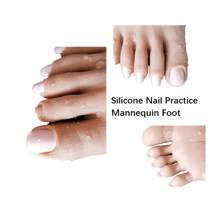 Nail Art Silicone Practice Female Mannequin Foot with Flexible Finger Adjustment For Nails Display 
Nail Art Silicone Practice Female Mannequin Foot with Flexible Finger Adjustment For Nails Display