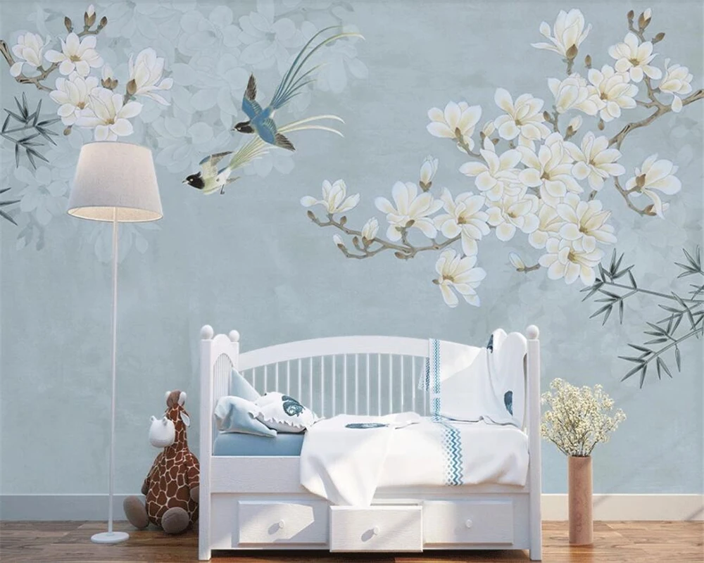 Custom Photo Wallpaper Mural 3D Magnolia flower bird Wall Decorative Painting papel de parede wall papers home decor
Custom Photo Wallpaper Mural 3D Magnolia flower bird Wall Decorative Painting papel de parede wall papers home decor