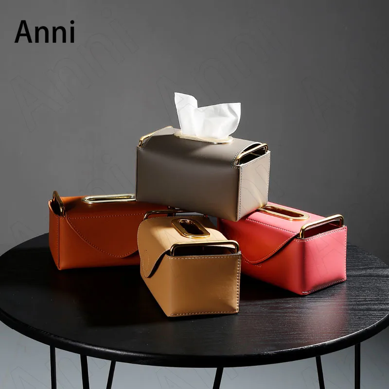 Creativity American Leather Tissue Boxes Nordic Modern Golden Metal Iron Frame Paper Towel Organization Living Room Decoration
Creativity American Leather Tissue Boxes Nordic Modern Golden Metal Iron Frame Paper Towel Organization Living Room Decoration