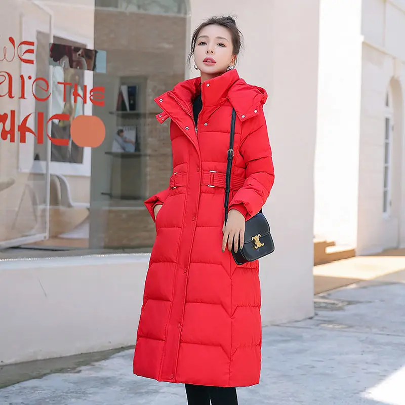 2021 Fashion Casual Long Over-the-knee Down Cotton Jacket Detachable Hat Women's Belt Slim Thick Cotton Jacket Solid Color Long
2021 Fashion Casual Long Over-the-knee Down Cotton Jacket Detachable Hat Women's Belt Slim Thick Cotton Jacket Solid Color Long