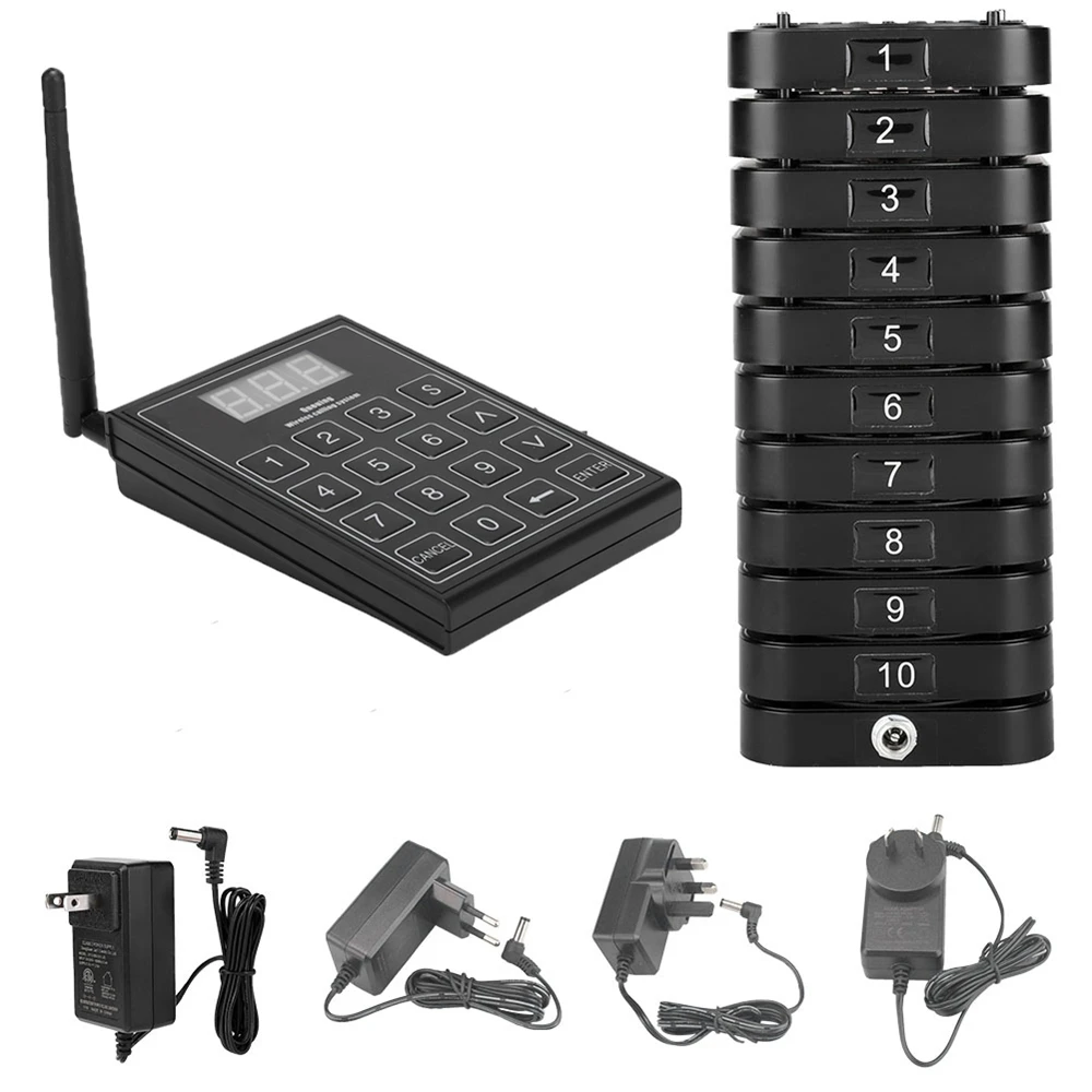 Restaurant Pagers Social Distancing Buzzer Pager Wireless Caller Buzzer Bell Calling System for Bars Hotel
Restaurant Pagers Social Distancing Buzzer Pager Wireless Caller Buzzer Bell Calling System for Bars Hotel
