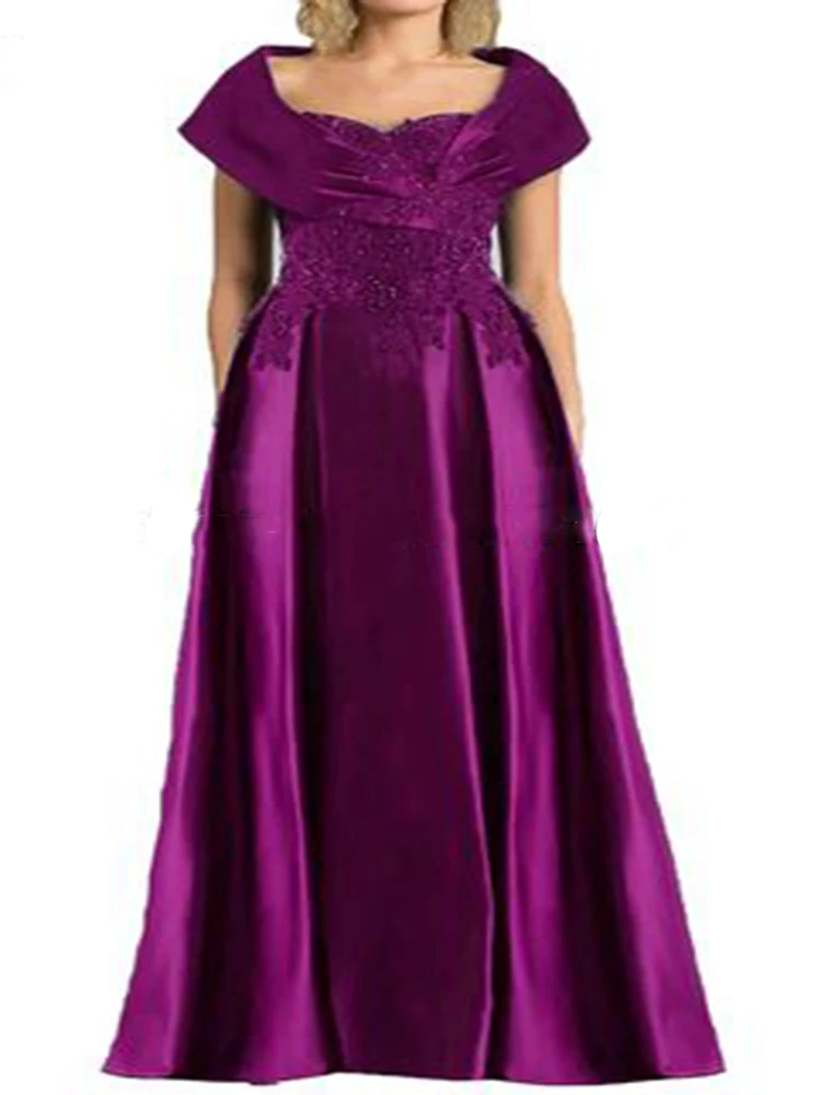 Elegant rose red satin lace bride mother's dress strapless party dress 2020
Elegant rose red satin lace bride mother's dress strapless party dress 2020