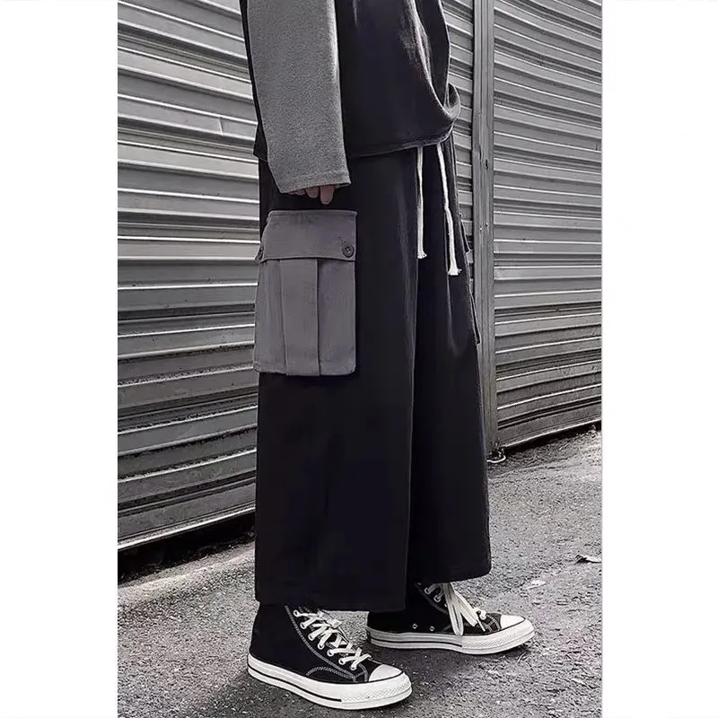 Men Cargo Pants Solid Pocket Loose Wide Leg Trousers Korean New Fashion Streetwear Male Hombre Casual Sweatpants Ropa Hombre
Men Cargo Pants Solid Pocket Loose Wide Leg Trousers Korean New Fashion Streetwear Male Hombre Casual Sweatpants Ropa Hombre