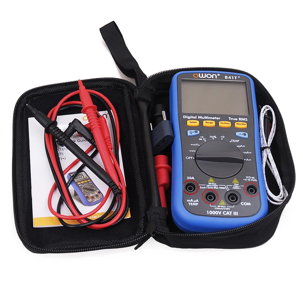 OWON B41T+ 4 1/2 Digital Multimeter With Bluetooth True RMS Backlight Test Meter
OWON B41T+ 4 1/2 Digital Multimeter With Bluetooth True RMS Backlight Test Meter
