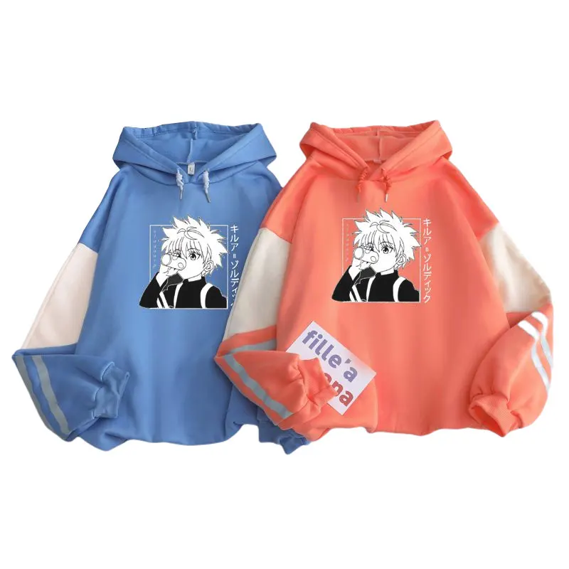 Anime Women's Pullover Hoodies Killua Zoldyck Hisoka Akatsuki Streetwear Hit Color Splicing Kawaii y2k Sweatshirts Woman Clothes
Anime Women's Pullover Hoodies Killua Zoldyck Hisoka Akatsuki Streetwear Hit Color Splicing Kawaii y2k Sweatshirts Woman Clothes