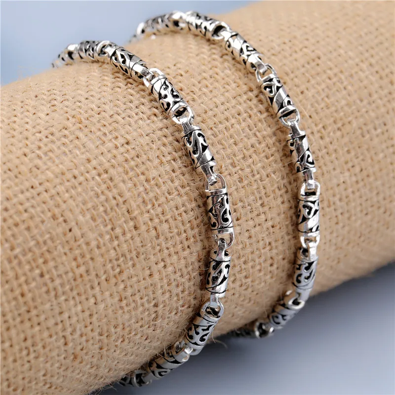 BOCAI 100% Real S925 Sterling Silver Jewelry 4.5MM Retro Good Luck Cylinder Creative Personality Trend Men's Necklace
BOCAI 100% Real S925 Sterling Silver Jewelry 4.5MM Retro Good Luck Cylinder Creative Personality Trend Men's Necklace
