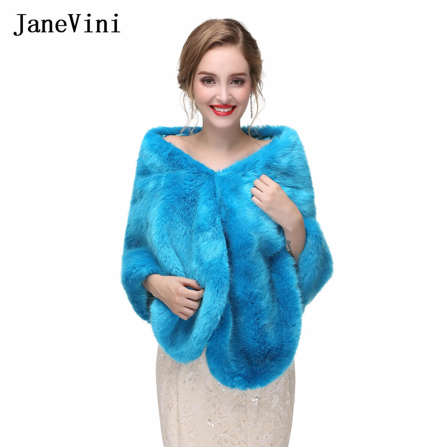 JaneVini Fashion Blue Faux Fur Bridal Bolero Women Shawls and Wraps Winter Soft Cape Cloak Wedding Coat Jacket for Evening Party
JaneVini Fashion Blue Faux Fur Bridal Bolero Women Shawls and Wraps Winter Soft Cape Cloak Wedding Coat Jacket for Evening Party