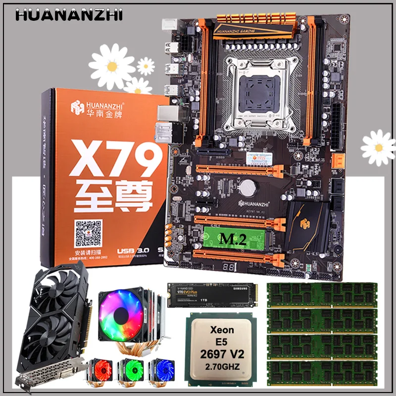Комплект материнской платы HUANANZHI DIY deluxe X79, Материнская Плата ЦП Xeon E5 2697 V2 ОЗУ 64 ГБ (4 х16 ГБ) 1866 RECC GTX1050TI 4GD5 1 ТБ NVMe SSD
Комплект материнской платы HUANANZHI DIY deluxe X79, Материнская Плата ЦП Xeon E5 2697 V2 ОЗУ 64 ГБ (4 х16 ГБ) 1866 RECC GTX1050TI 4GD5 1 ТБ NVMe SSD