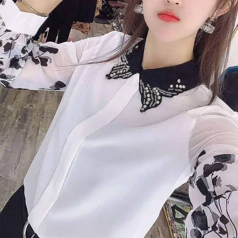 Chiffon Blouses for Women Korean Summer New Long Sleeve Shirt Woman Ladies Tops Femme Bottoming Shirt 5XL
Chiffon Blouses for Women Korean Summer New Long Sleeve Shirt Woman Ladies Tops Femme Bottoming Shirt 5XL