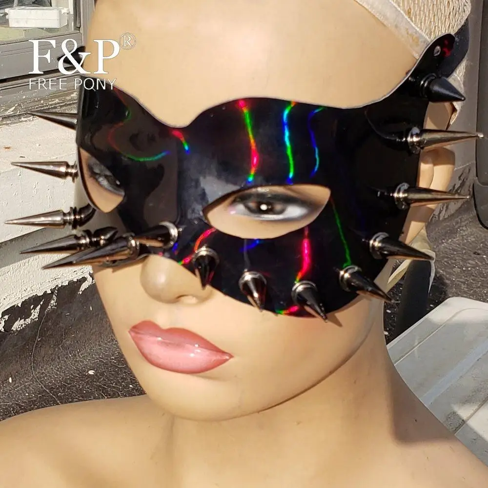 Holographic Reflective Black Spike Mask Rainbow EDM Dust Mask Festival Rave Face Mask
Holographic Reflective Black Spike Mask Rainbow EDM Dust Mask Festival Rave Face Mask