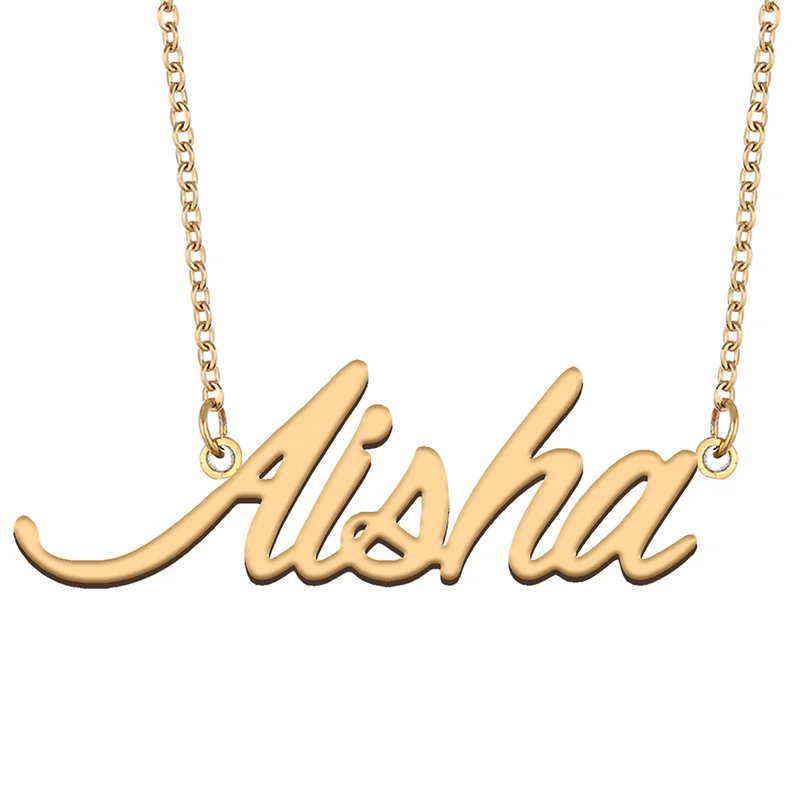 Necklace with Name Aisha for His Her Family Member Best Friend Birthday Gifts on Christmas Mother Day Valentine's Day
Necklace with Name Aisha for His Her Family Member Best Friend Birthday Gifts on Christmas Mother Day Valentine's Day