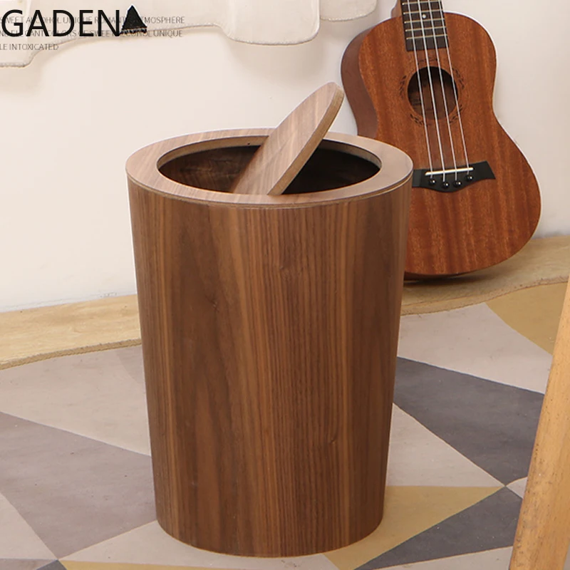 Nordic Simple Wooden Creative Trash Can Household Trash Can with Lid Living Room Bathroom High-end Home Decoration Accessories
Nordic Simple Wooden Creative Trash Can Household Trash Can with Lid Living Room Bathroom High-end Home Decoration Accessories