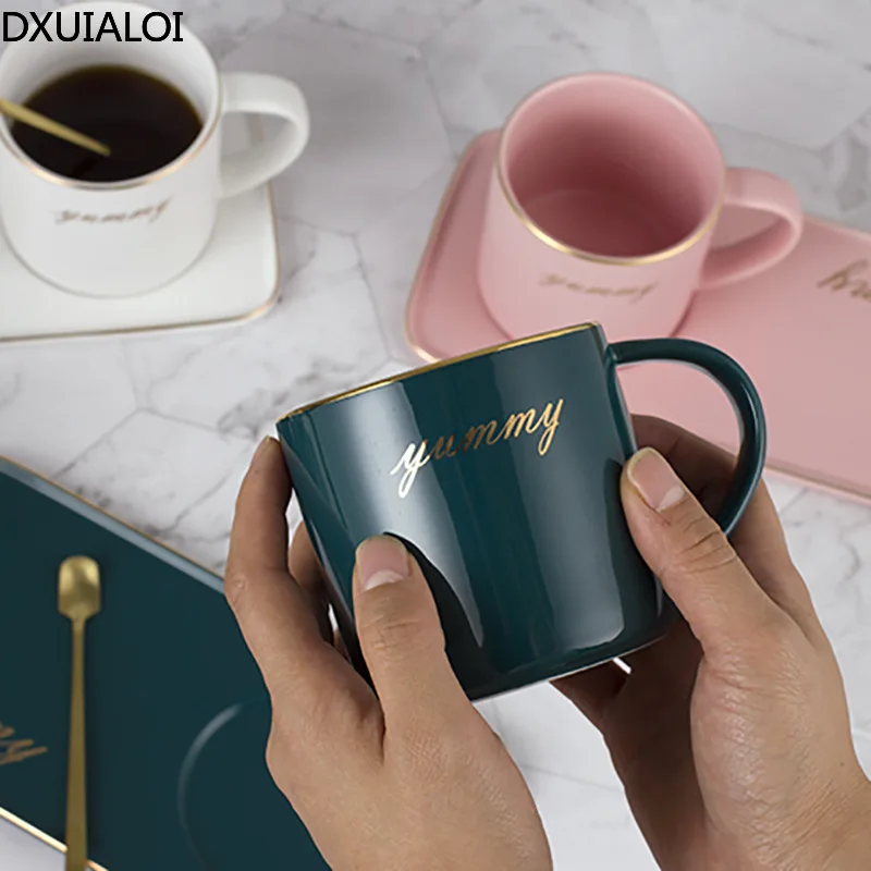 Creative hanging ear coffee cup and saucer European style set Nordic style single cup ceramic household simple 260ml DXUIALOI
Creative hanging ear coffee cup and saucer European style set Nordic style single cup ceramic household simple 260ml DXUIALOI