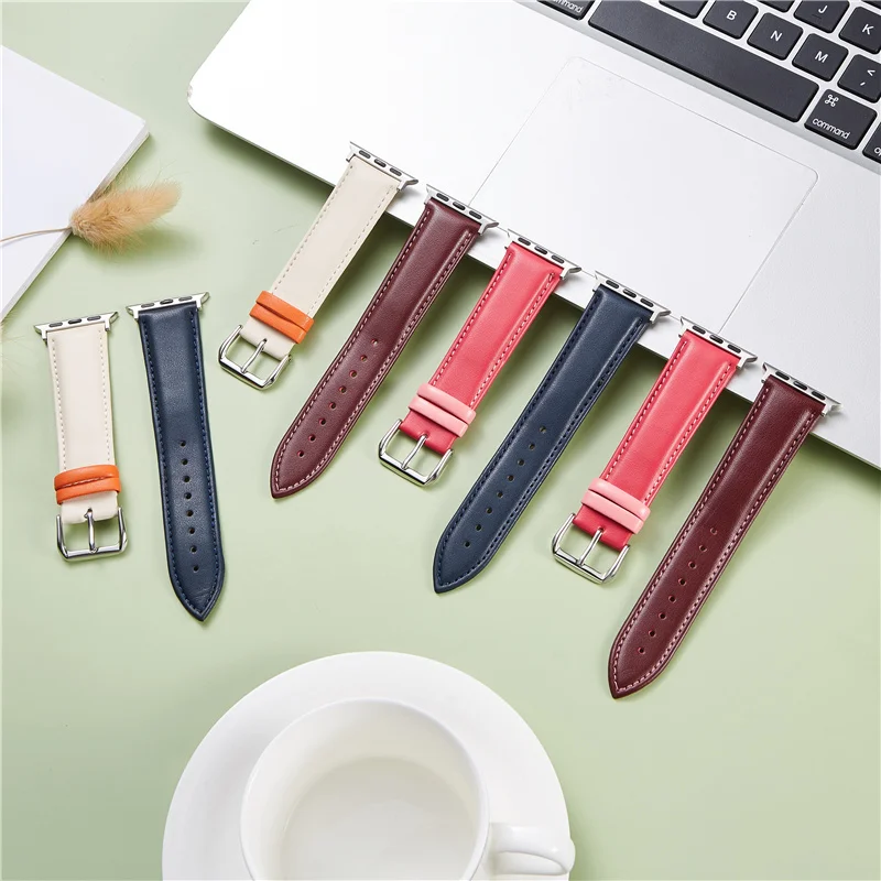 Genuine Leather Women Watch Straps For Apple Series 6 SE 5 4 3 Fashion Colorful Girls Bracelets 38mm 40mm 42mm 44mm Watchbands
Genuine Leather Women Watch Straps For Apple Series 6 SE 5 4 3 Fashion Colorful Girls Bracelets 38mm 40mm 42mm 44mm Watchbands