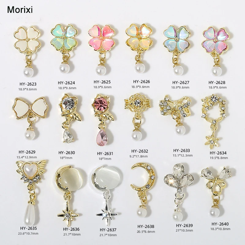5pcs nail art rhinestones fashion leaf design angle heart moon bow alloy with pearls shiny zircon diamond nail decoration RS010
5pcs nail art rhinestones fashion leaf design angle heart moon bow alloy with pearls shiny zircon diamond nail decoration RS010