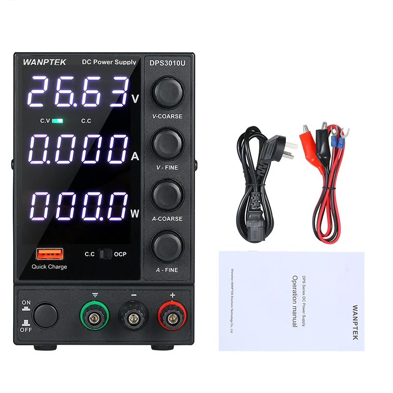 Wanptek Lab DC Power Supply Adjustable DPS3010U USB LED Display Bench Switching Power Supply 30V 10A Regulator Stabilizer Source
Wanptek Lab DC Power Supply Adjustable DPS3010U USB LED Display Bench Switching Power Supply 30V 10A Regulator Stabilizer Source