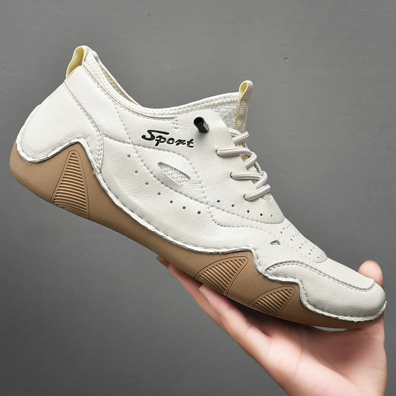 Men's Flat Casual Shoes Handmade Soft Genuine Leather Men's Shoes Comfortable Loafers Breathable Outdoor Men Sneakers 2021 New
Men's Flat Casual Shoes Handmade Soft Genuine Leather Men's Shoes Comfortable Loafers Breathable Outdoor Men Sneakers 2021 New
