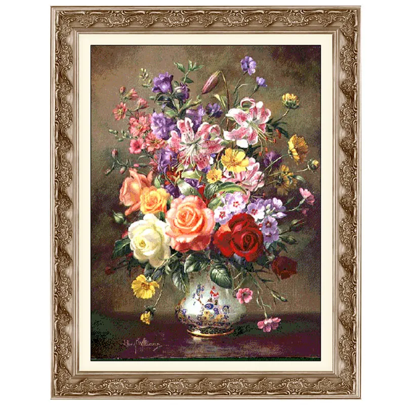 Fishxx Cross Stitch Kit Williams Series Flower WL25 Multicolor Rose and Lily European Living Room Decoration Accurate Printing
Fishxx Cross Stitch Kit Williams Series Flower WL25 Multicolor Rose and Lily European Living Room Decoration Accurate Printing
